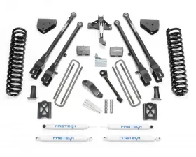 Fabtech 6" 4Link System w/Coils & Performance Shocks Ford F250 4Wd w/o Factory Overload 2005-2007