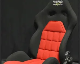 VeilSide D-1R Kevlar Reclining Seat Red Center/ Black Surrounding - Cloth Materials