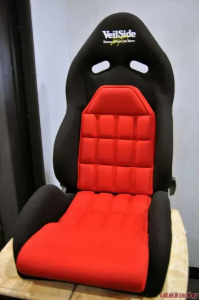 VeilSide VS D-1R Narrow Carbon Reclining Racing Seat Black/Red - FA015-01REDC