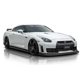 VeilSide 2009-2011 Nissan Skyline GTR R35 Ver. I Model Front Lip Spoiler (FRP) 1 Small Emblem - NOTE: Can be use for 2012-2020 Vehicle with using VeilSide Front Bumper.