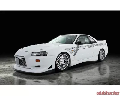 VeilSide 1999-2002 Nissan GTR JDM BNR34 Skyline Street Drag Model Vented Hood(FRP) - AE001-06