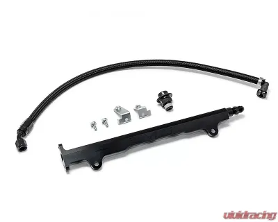 AMS Performance CNC Machined Black Aluminum Fuel Rail w/ Pulsation Dampener Mitsubishi Evolution X 2008-2014 - AMS.04.07.0006-2