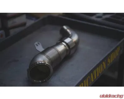 AMS Performance Street Downpipe with EPA-verified Ultra High Flow GESI Catalytic Converter - AMS.38.05.0001-2