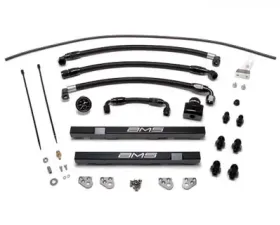 AMS Performance Alpha Fuel Rail Kit with Regulator Black Nissan GT-R R35 2009-2021