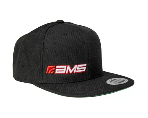 AMS Performance FlexFit 110F Snapback Flat Brim Hat Black - C4015-OS