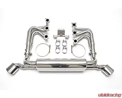 Fabspeed RSR Header Muffler Kit w/ Deluxe Oval Style Tips Porsche 911 Carrera 1976-1989 - FS.POR.911.RSRWOHT
