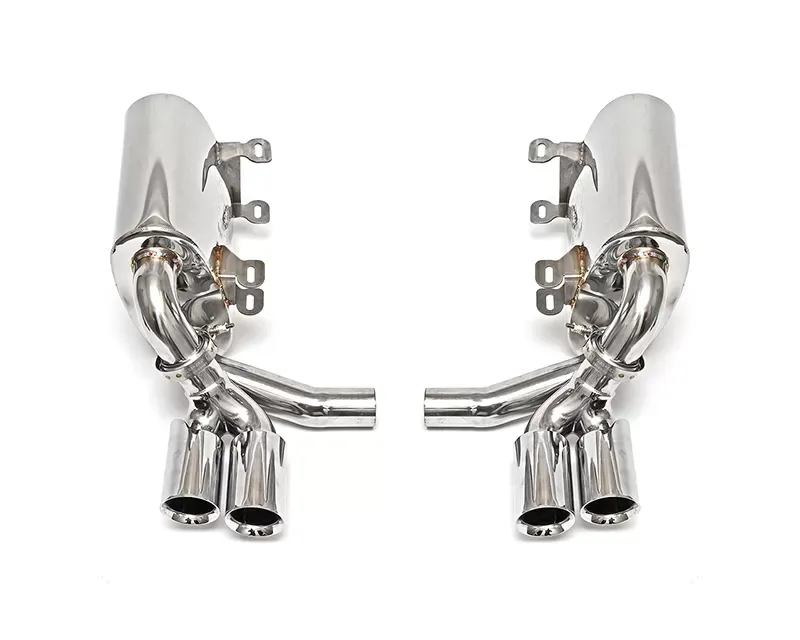 Fabspeed Maxflo Performance Exhaust System w/ Polished Stainless Steel Long Tips Porsche 996 Carrera 2002-2004 - FS.POR.996.MAXLP