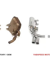 Fabspeed Maxflo Performance Exhaust System w/ Polished Stainless Steel Short Tips Porsche 996 Carrera 1999-2001                                     - FS.POR.996.MAXSP - Image 2