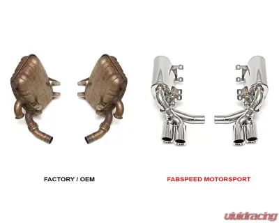 Fabspeed Maxflo Performance Exhaust System w/ Polished Stainless Steel Short Tips Porsche 996 Carrera 1999-2001 - FS.POR.996.MAXSP