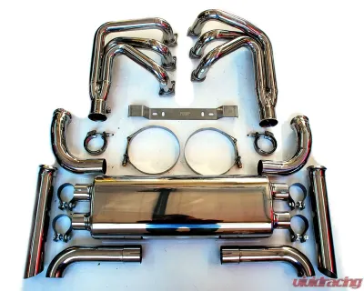 Fabspeed RSR Header Muffler Kit w/ Competition Muffler Outlets Tips Porsche 911 Carrera 1976-1989 - FS.POR.911.RSRWOH