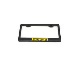 Fabspeed Carbon Fiber License Plate Frames Yellow Ferrari