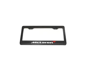 Fabspeed Carbon Fiber License Plate Frames White w/Logo McLaren