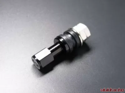 SSR Wheels Black Aluminum Valve Stem w/ SSR Valve Stem Cap - Each - PARTS013