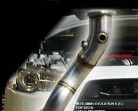 MXP Stainless Pre-Cat Downpipe Mitsubishi Evolution X 2008-2012