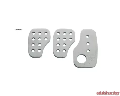 OMP 3-Pedal Set Pre-Curved Aluminum for Rally Cars - OA0-1030