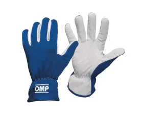 OMP Racing Blue Rally Racing Gloves | L