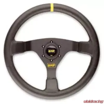 OMP WRC Steering Wheel Mid-Depth 350mm Dished Black | Red Leather - OD0-1980-073