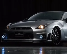 Wald International Black Bison FRP / Carbon Front Bumper w/Foglamps Nissan GT-R R35 09-16