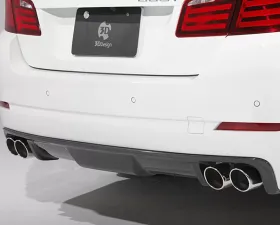 3D Design Carbon Fiber Rear Diffuser Quad Tip BMW 5 Series F10 Non Sport 2010-2017