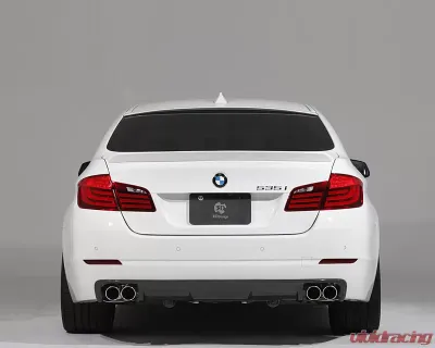 3D Design Carbon Fiber Rear Diffuser Quad Tip BMW 5 Series F10 Non Sport 2010-2017 - 3108-21021