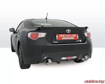 Remus Stainless Sport Exhaust with Dual 127mm Angled Tips Subaru BRZ 2.0L 13-14 - 906012 1585S
