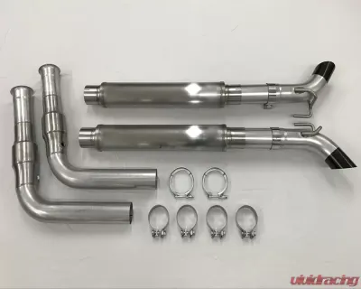 Belanger Mids w/ Cats manifold and Catback w/ Black Tailpipes Dodge Viper SRT Coupe/ACR 13-17 - 5720ACRB