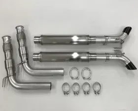 Belanger Mids w/ Cats | Flex Pipes and Brackets- manifold and Catback w/ Black Tailpipes Dodge Viper SRT Coupe/ACR 13-17