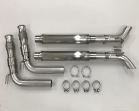Belanger Mids w/ Cats | Flex Pipes and Brackets- manifold and Catback w/ Silver Tailpipes Dodge Viper SRT Coupe/ACR 13-17