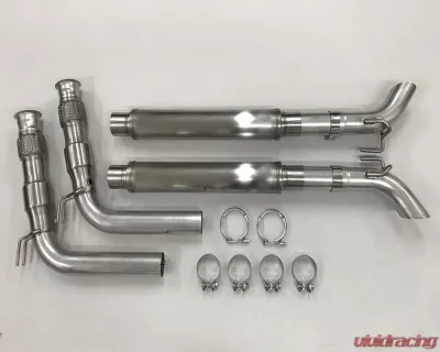 Belanger Mids w/ Cats | Flex Pipes and Brackets- manifold and Catback w/ Silver Tailpipes Dodge Viper SRT Coupe/ACR 13-17 - 5725ACRS