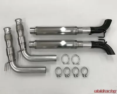 Belanger Mids w/ Cats | Flex Pipes and Brackets- manifold and Catback w/ Black Tailpipes Dodge Viper SRT Coupe/GTS 13-17 - 5725GTSB