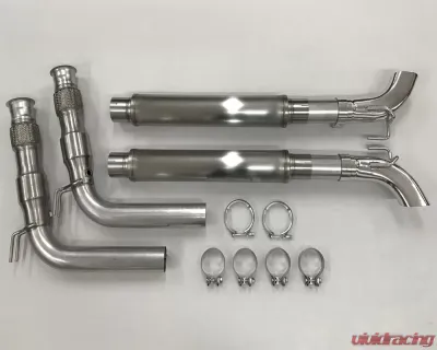 Belanger Mids w/ Cats | Flex Pipes and Brackets- manifold and Catback w/ Silver Tailpipes Dodge Viper SRT Coupe/GTS 13-17 - 5725GTSS