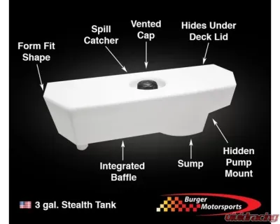 Burger Motorsport 3 Gallon Stealth Tank BMW F Chassis 2012-2020 - bms-3gal-tank-fchassis