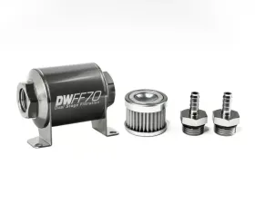 DeatschWerks 5/16 in Barb, 5 micron, 70mm In-line fuel filter kit
