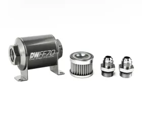 DeatschWerks -8AN, 5 micron, 70mm In-line fuel filter kit