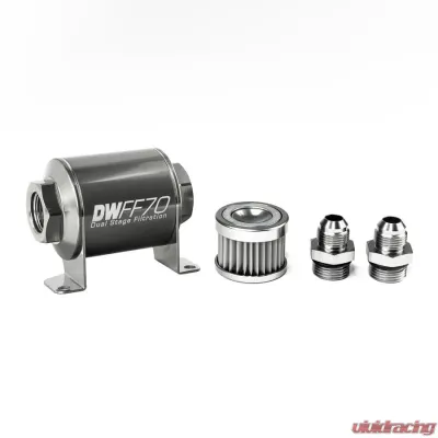 DeatschWerks -8AN, 5 micron, 70mm In-line fuel filter kit - 8-03-070-005K-8
