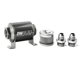 DeatschWerks -8AN, 10 micron, 70mm In-line fuel filter kit