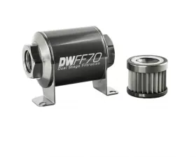 DeatschWerks -10AN Female, 10 micron, 70mm In-line fuel filter kit