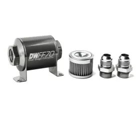 DeatschWerks -10AN, 40 micron, 70mm In-line fuel filter kit