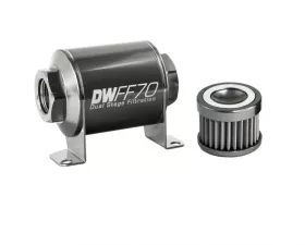 DeatschWerks -10AN Female, 40 micron, 70mm In-line fuel filter kit