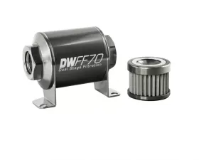DeatschWerks -10AN Female, 100 micron, 70mm In-line fuel filter kit