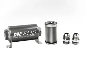 DeatschWerks -10AN, 5 micron, 110mm In-line fuel filter kit