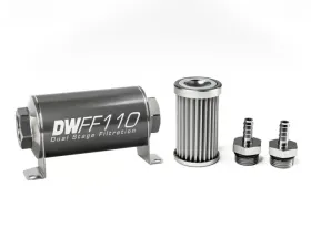DeatschWerks 5/16 in, 5 micron, 110mm In-line fuel filter kit