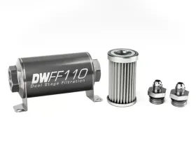 DeatschWerks -6AN, 5 micron, 110mm In-line fuel filter kit