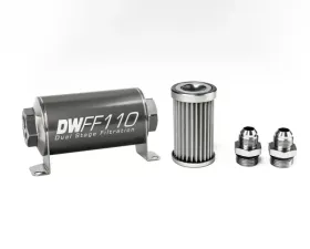 DeatschWerks -8AN, 5 micron, 110mm In-line fuel filter kit