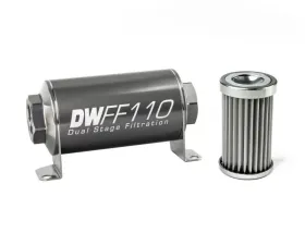 DeatschWerks -10AN Female, 5 micron, 110mm In-line fuel filter kit