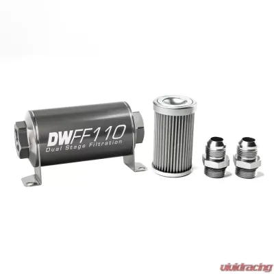 DeatschWerks -10AN, 10 micron, 110mm In-line fuel filter kit - 8-03-110-010K-10