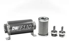 DeatschWerks 5/16 in, 10 micron, 110mm In-line fuel filter kit
