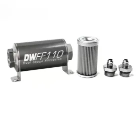 DeatschWerks -6AN, 10 micron, 110mm In-line fuel filter kit