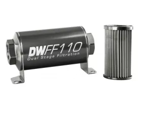 DeatschWerks -10AN Female, 10 micron, 110mm In-line fuel filter kit