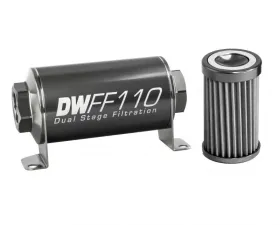 DeatschWerks -10AN Female, 40 micron, 110mm In-line fuel filter kit